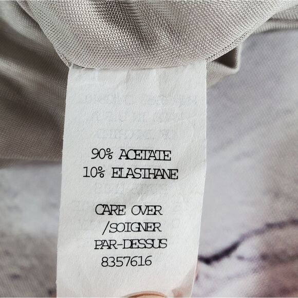 🔸️NWT Cynthia Steffe Light Gray Ruched Fitted Sleeveless Top Large - Picture 7 of 9